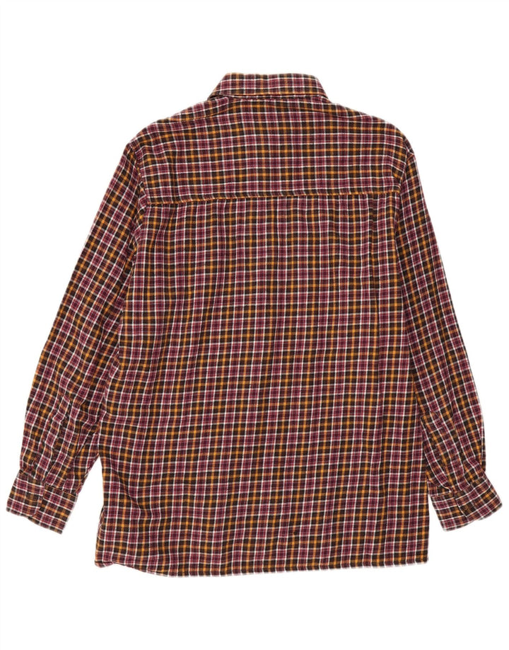 VINTAGE Mens Flannel Shirt Size 41/42 Large Multicoloured Check Cotton