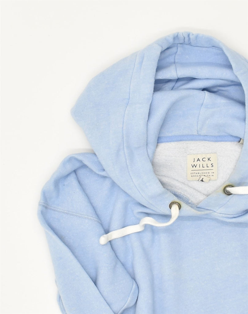 JACK WILLS Womens Oversized Crop Hoodie Jumper UK 6 XS  Blue Cotton | Vintage Jack Wills | Thrift | Second-Hand Jack Wills | Used Clothing | Messina Hembry 