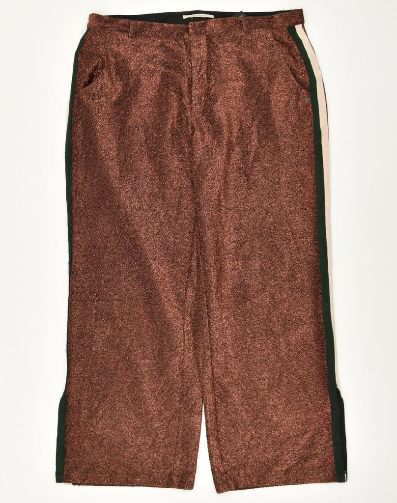 SCOTCH & SODA Womens Straight Casual Trousers W32 L30 Brown Polyester | Vintage Scotch & Soda | Thrift | Second-Hand Scotch & Soda | Used Clothing | Messina Hembry 