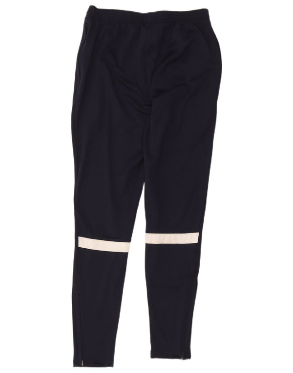 Nike Womens Dri Fit Tracksuit Trousers UK 8 Small Navy Blue Colourblock