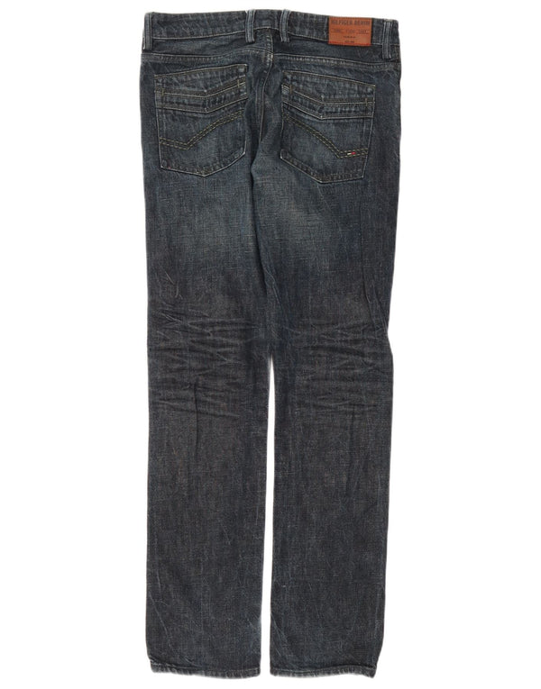 Tommy Hilfiger Womens Stokes Slim Straight Jeans W30 L34 Navy Blue Cotton