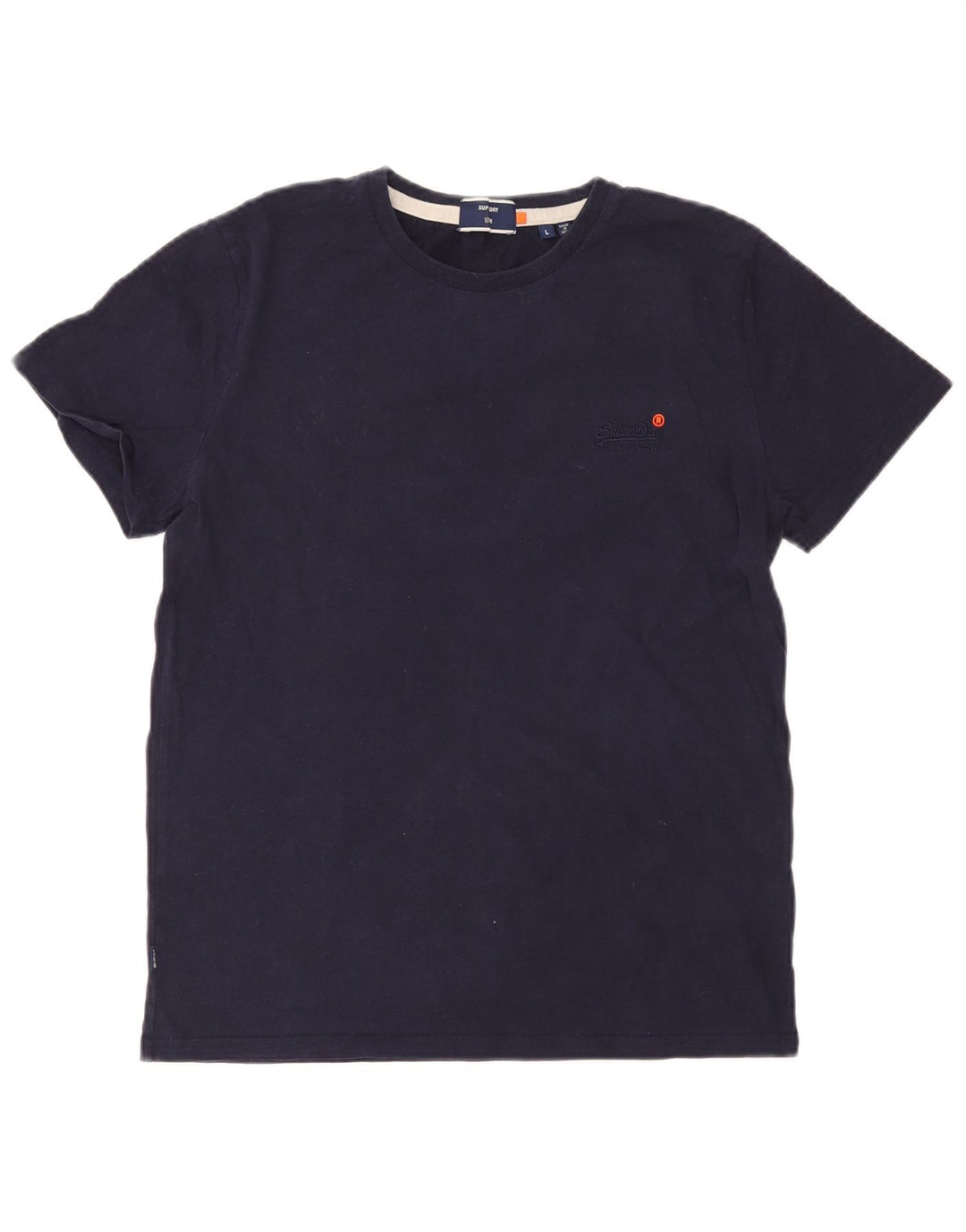 Superdry Womens T-Shirt Top UK 16 Large Navy Blue Cotton