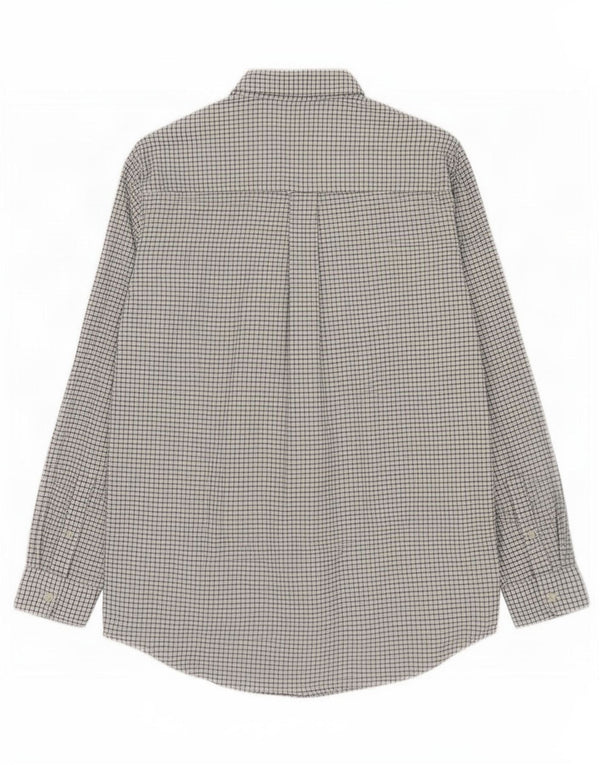 Chaps Mens Shirt Medium White Check