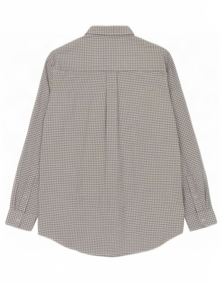 Chaps Mens Shirt Medium White Check