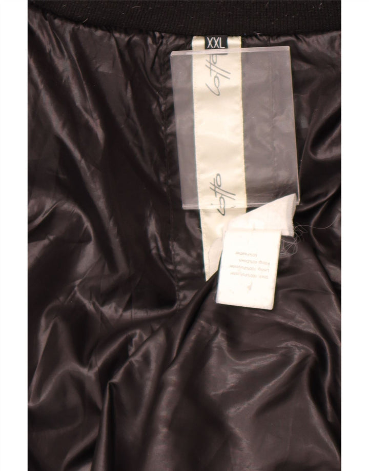 Lotto Mens Hooded Padded Jacket UK 44 2XL Black Polyester