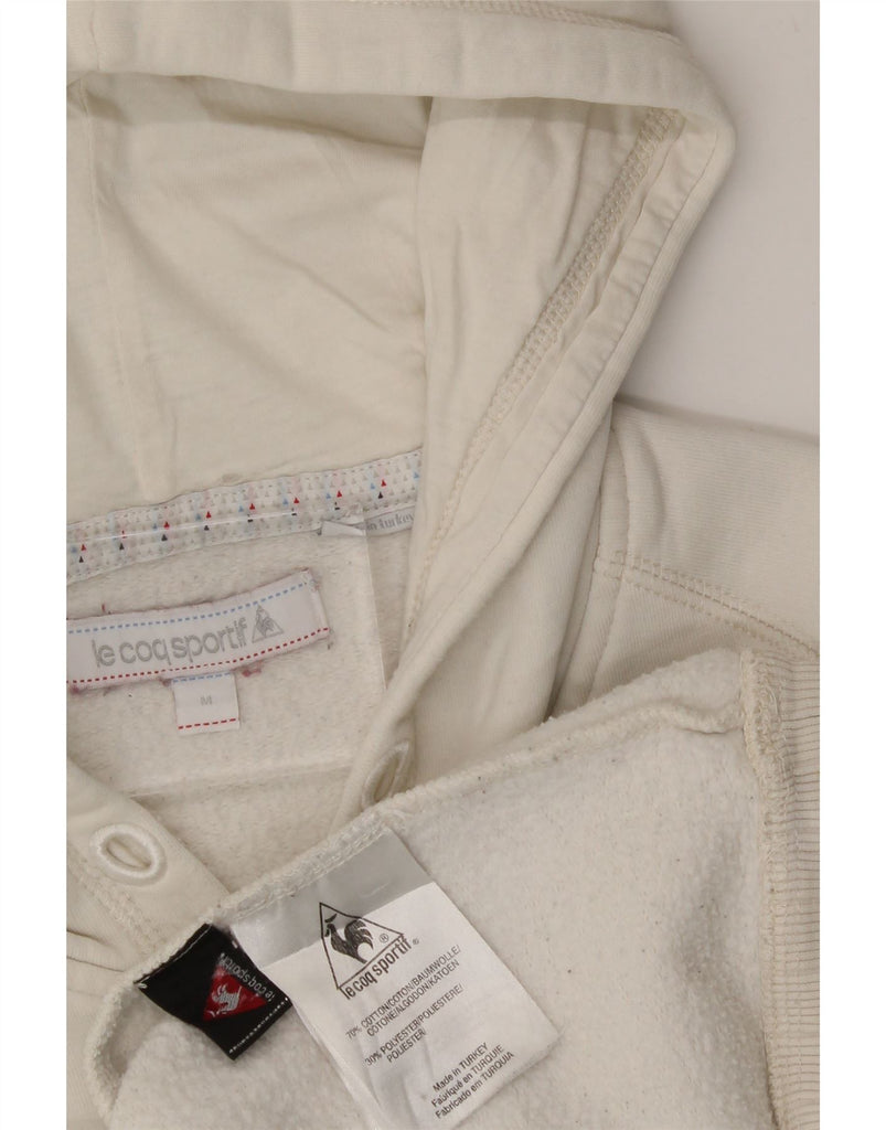 LE COQ SPORTIF Mens Hoodie Jumper Medium White Cotton Vintage Le Coq Sportif and Second-Hand Le Coq Sportif from Messina Hembry 