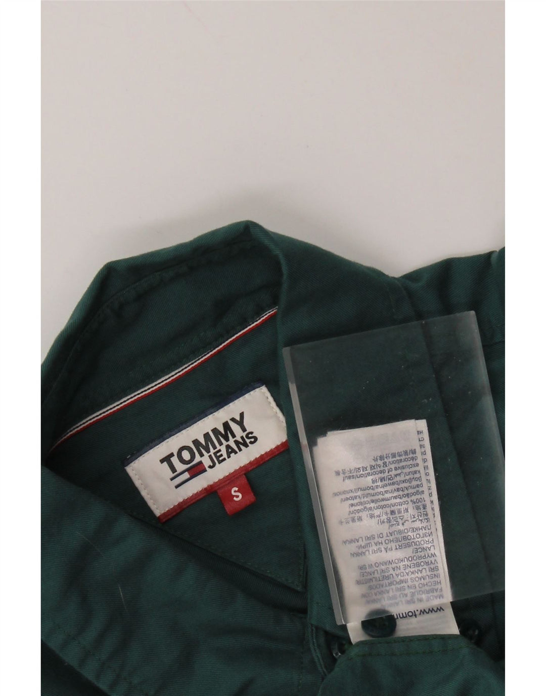 TOMMY HILFIGER Mens Shirt Small Green Cotton