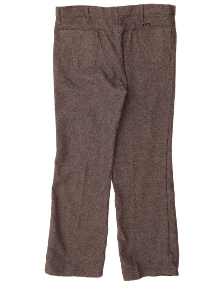 Wrangler Mens Straight Casual Trousers W38 L30 Grey Polyester