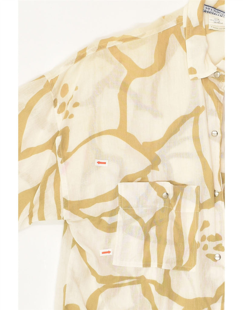 VINTAGE Womens Short Sleeve Abstract Pattern Shirt EU 42 Large Beige | Vintage Vintage | Thrift | Second-Hand Vintage | Used Clothing | Messina Hembry 