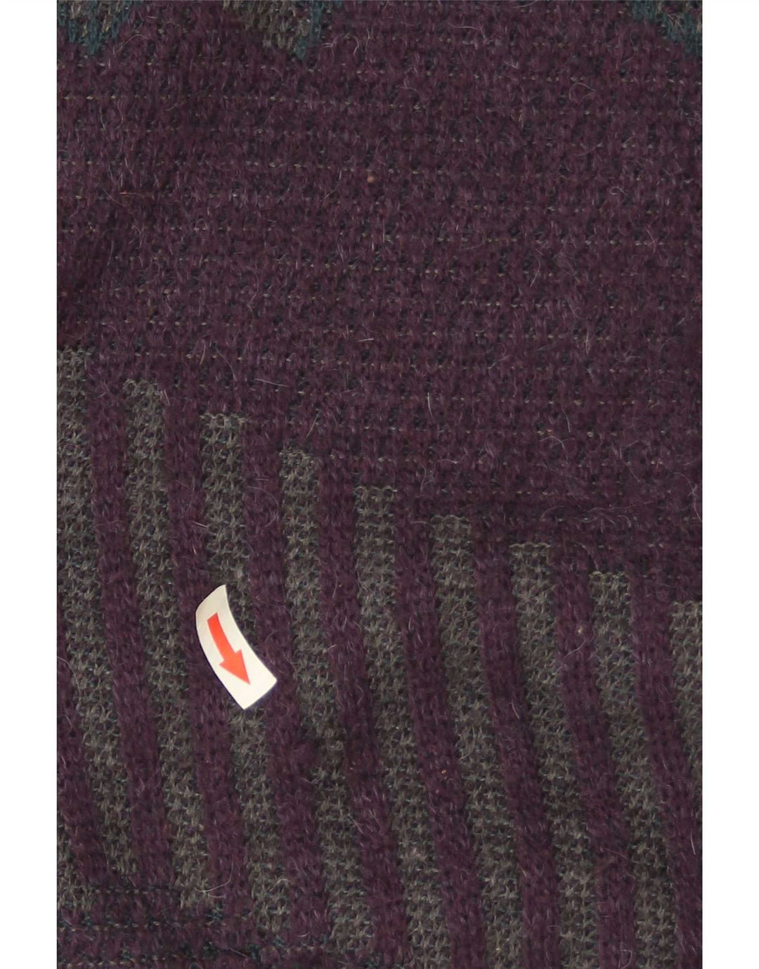 Vintage Mens Crew Neck Jumper Sweater IT 50 Medium Purple Geometric