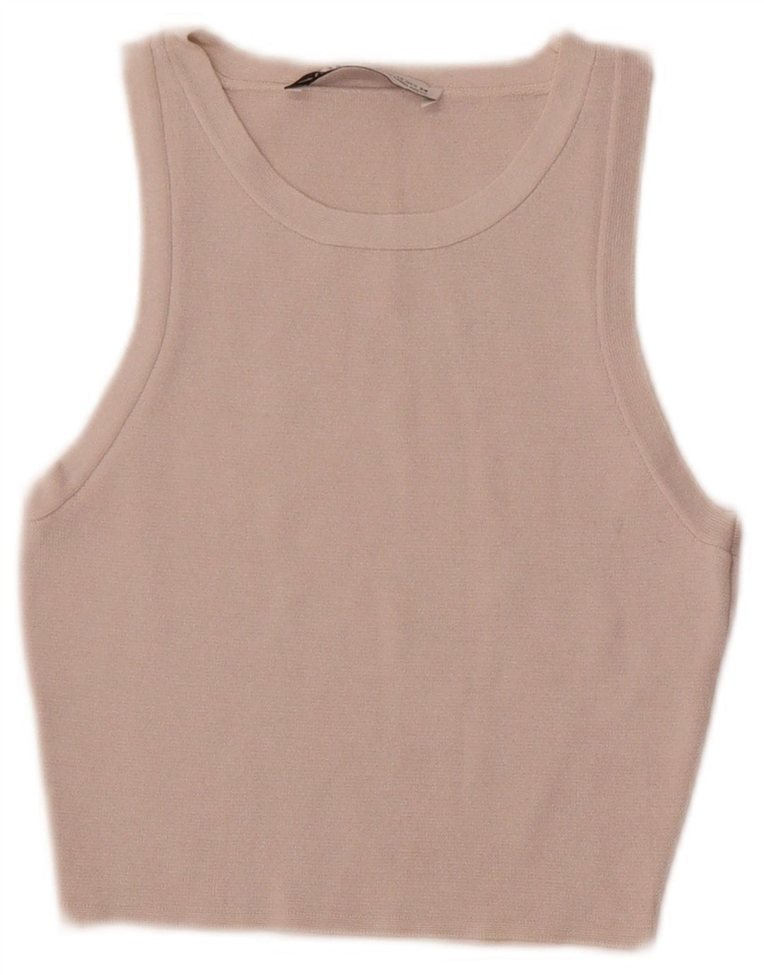 Zara Womens Crop Vest Top UK 4 XS White Viscose