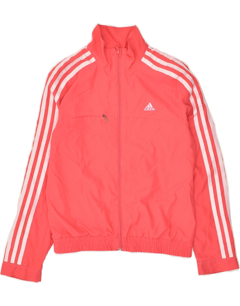 ADIDAS Girls Tracksuit Top Jacket 13-14 Years Pink Polyester | Vintage Adidas | Thrift | Second-Hand Adidas | Used Clothing | Messina Hembry 