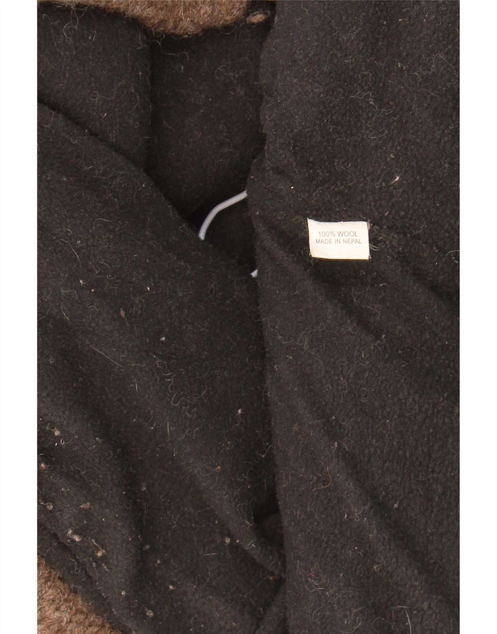Sternstunde Womens Knit Windbreaker Jacket UK 14 Medium Brown Geometric
