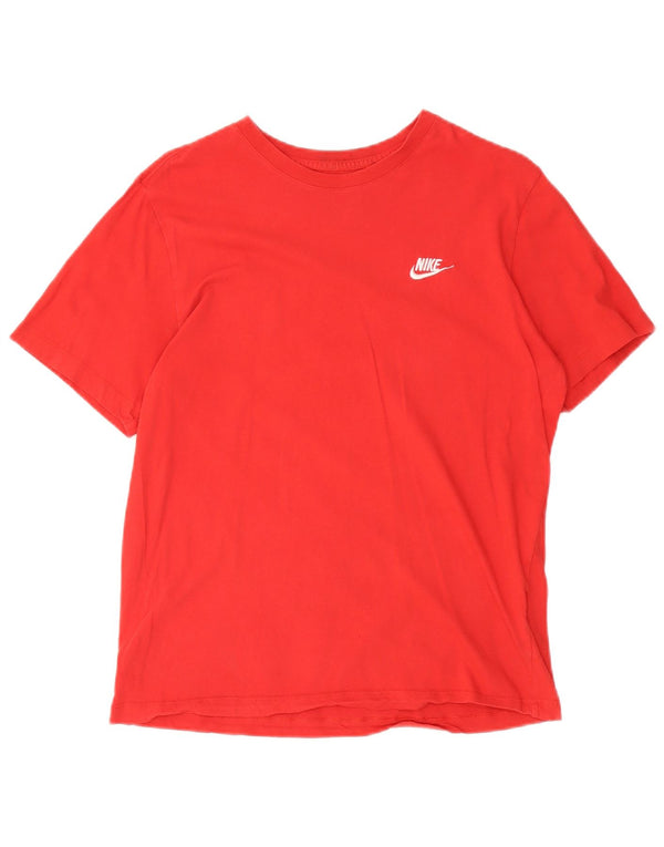 Nike Mens T-Shirt Top Medium Red Cotton