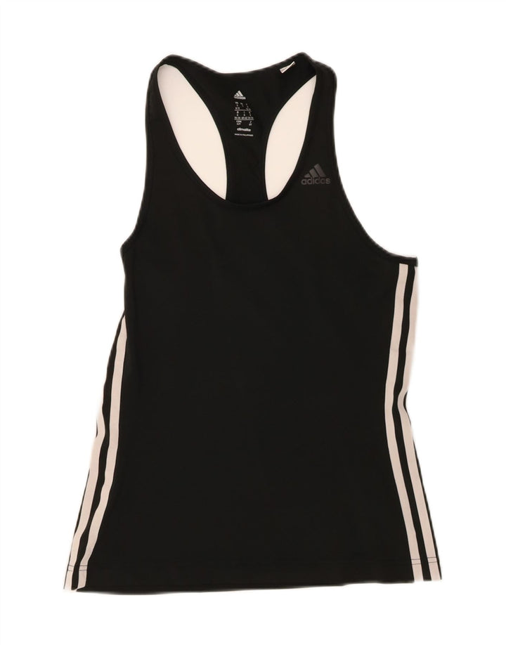 Adidas Womens Climalite Vest Top UK 8/10 Small Black Polyester