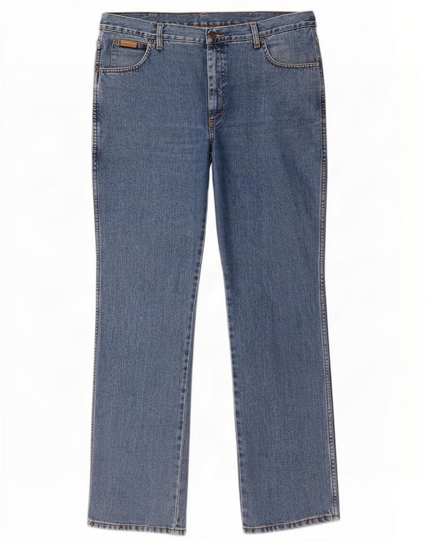 Wrangler Mens Texas Straight Jeans W38 L34 Blue Cotton
