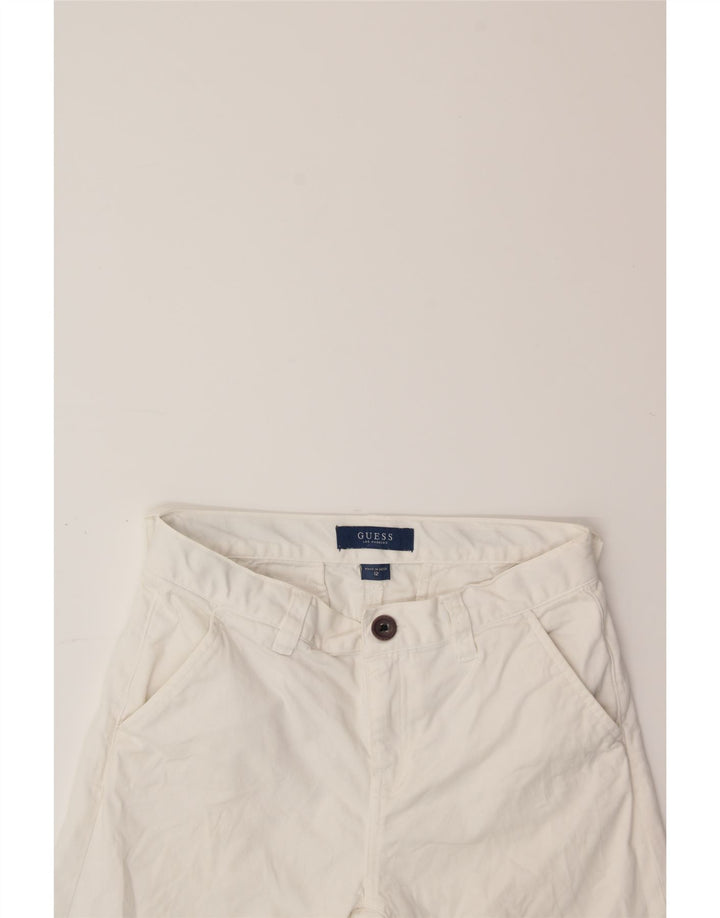 GUESS Boys Chino Shorts 11-12 Years W26 White Cotton Vintage Guess and Second-Hand Guess from Messina Hembry 