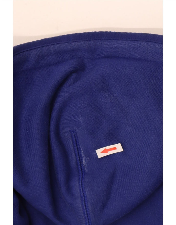 Nike Mens Graphic Hoodie Jumper Medium Blue Colourblock Cotton