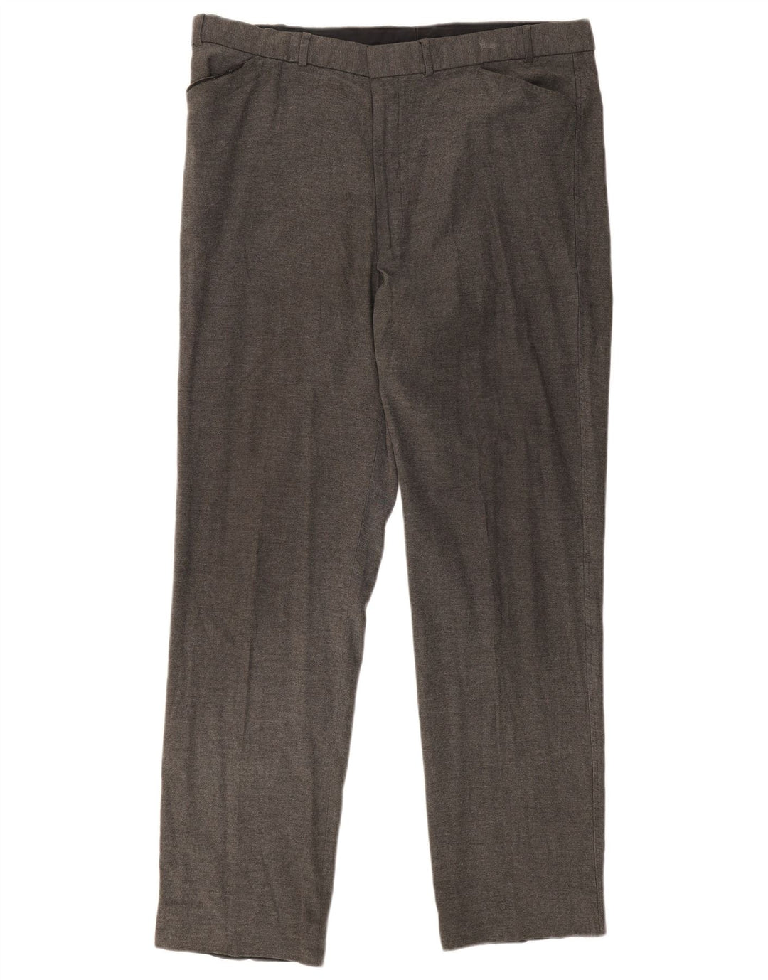 Marks & Spencer Mens Straight Casual Trousers W40 L33 Grey Viscose