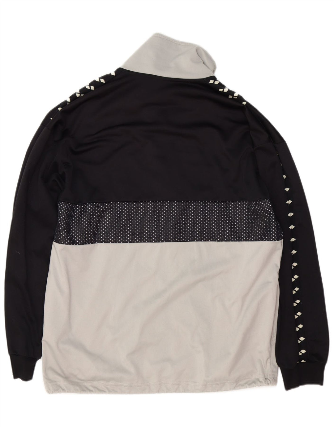 ARENA Mens Graphic Tracksuit Top Jacket Large Black Colourblock