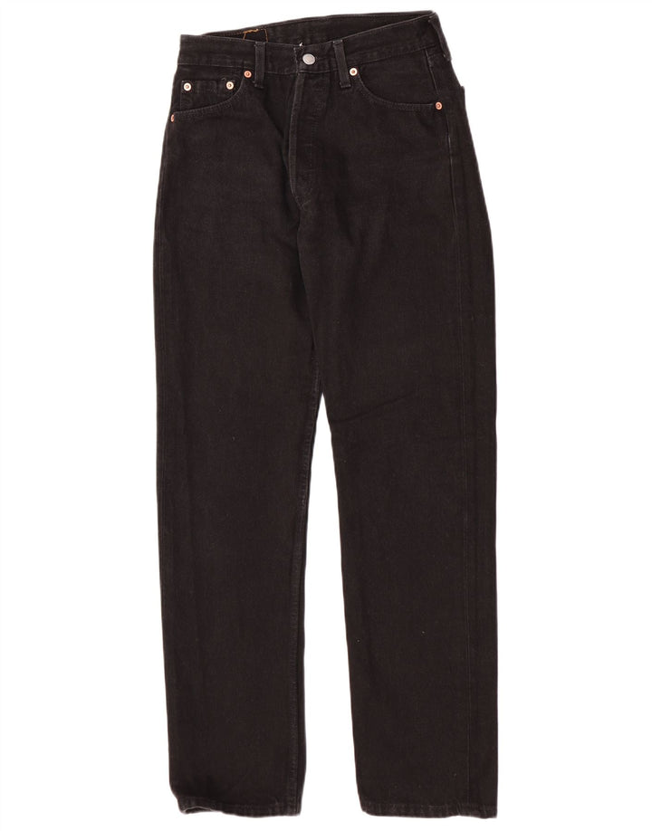 Levi's Mens 501 Straight Jeans W30 L32 Black Cotton