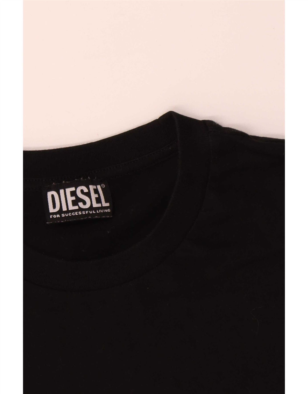 Diesel Mens Graphic T-Shirt Top Medium Black Cotton