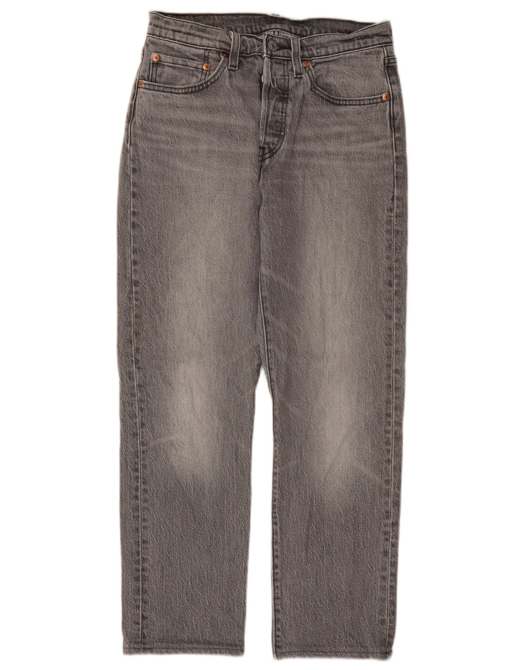 Levi's Womens 501 Straight Jeans W27 L28 Grey Cotton