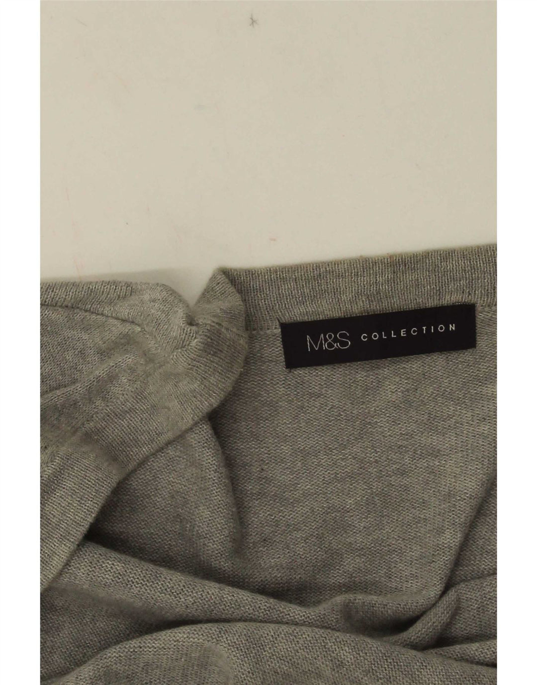 Marks & Spencer Womens Open Cardigan Sweater UK 10 Small Grey
