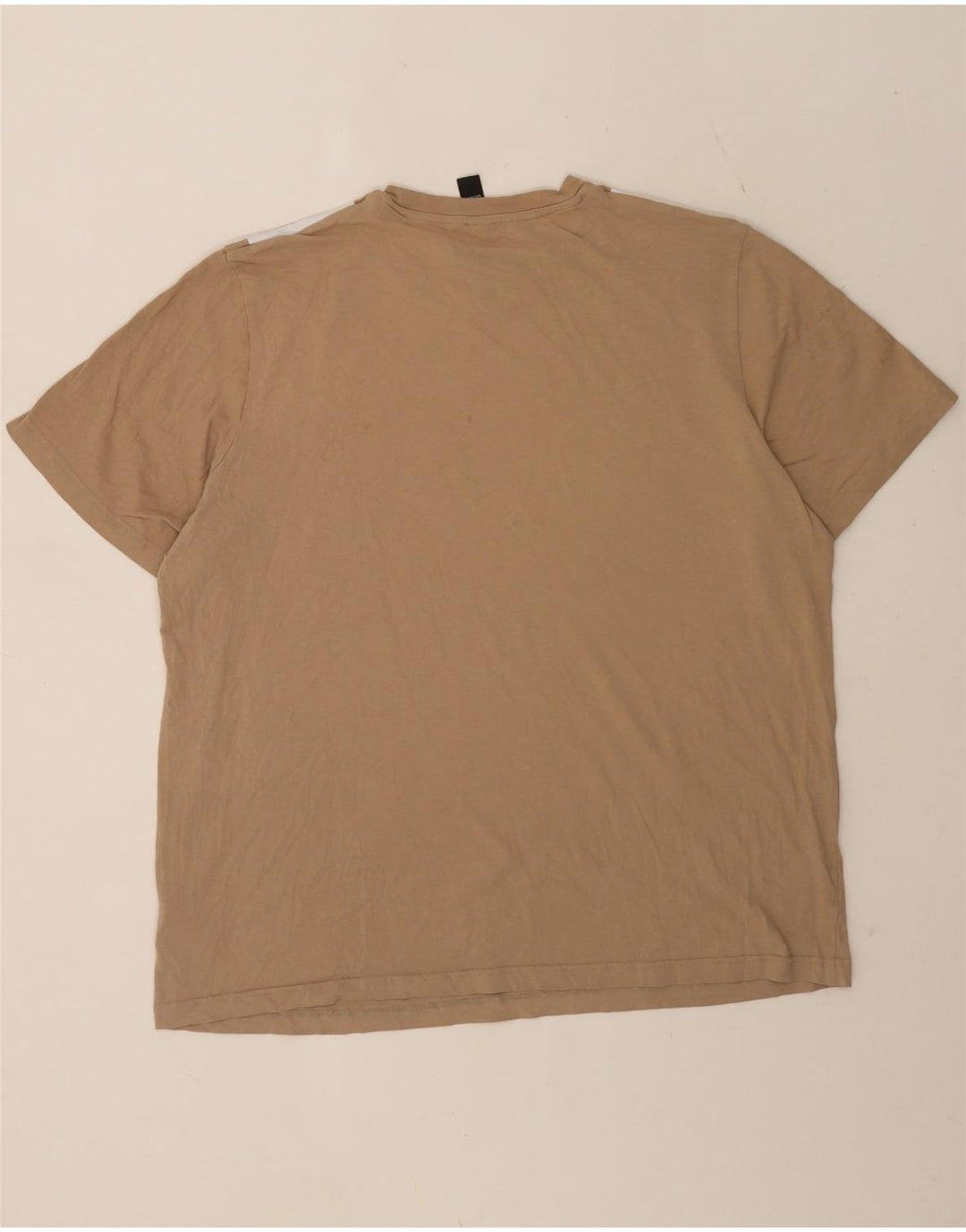 Adidas Mens T-Shirt Top XL Brown Cotton