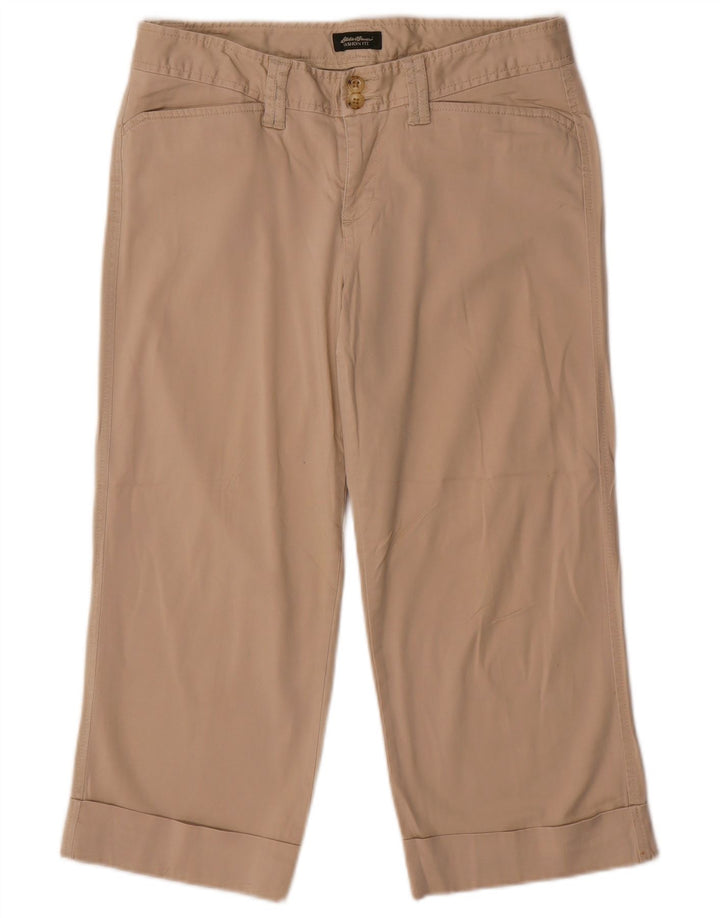 EDDIE BAUER Womens Vashon Fit Capri Trousers US 6 Medium W32 L21 Beige
