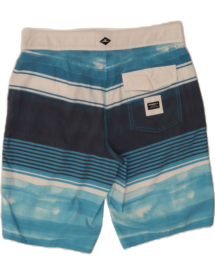 O'NEILL Mens Swimming Shorts Medium  Blue Striped Polyester Vintage O'Neill and Second-Hand O'Neill from Messina Hembry 