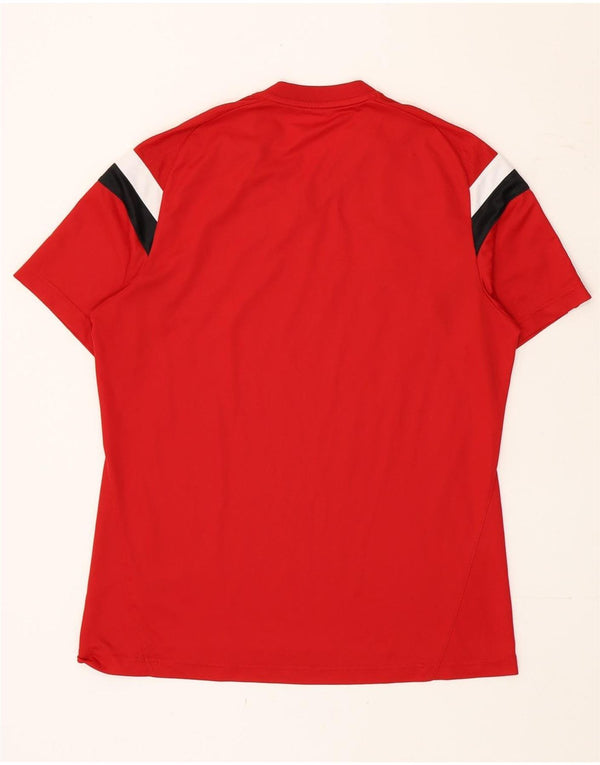 Adidas Mens Climacool T-Shirt Top Large Red Colourblock Polyester