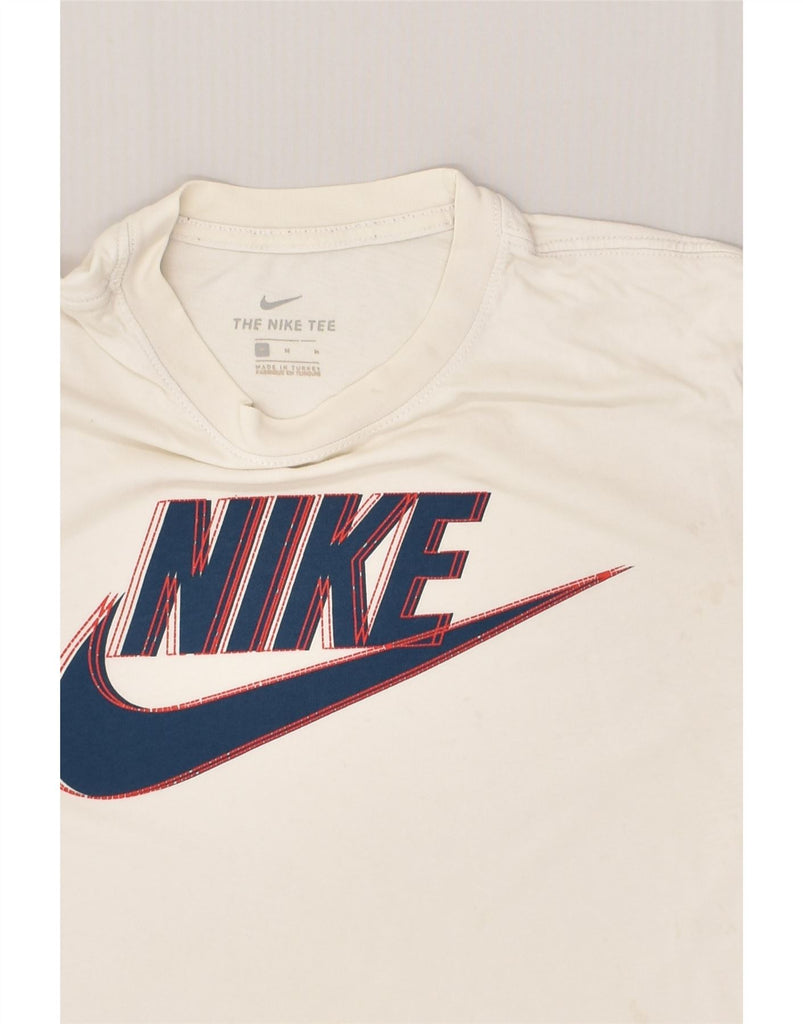 NIKE Mens Graphic T-Shirt Top Medium White Cotton | Vintage Nike | Thrift | Second-Hand Nike | Used Clothing | Messina Hembry 