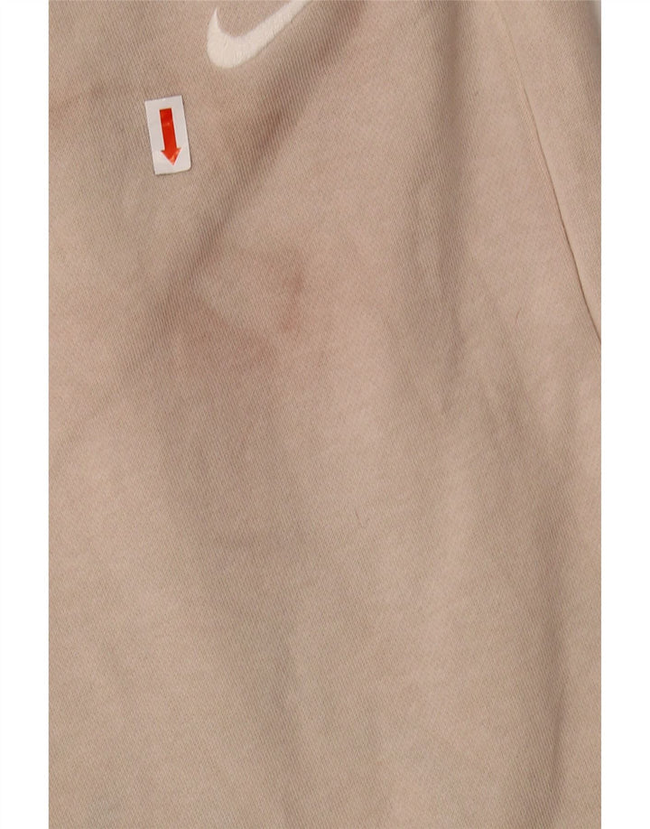 Nike Womens Tracksuit Trousers UK 14 Medium  Beige Cotton