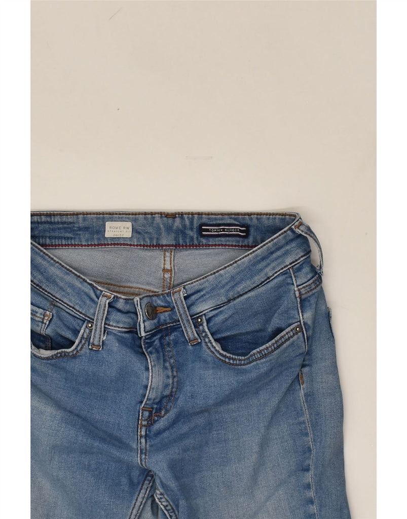 TOMMY HILFIGER Womens Rome RW Straight Slim Jeans W26 L32  Blue Cotton | Vintage Tommy Hilfiger | Thrift | Second-Hand Tommy Hilfiger | Used Clothing | Messina Hembry 