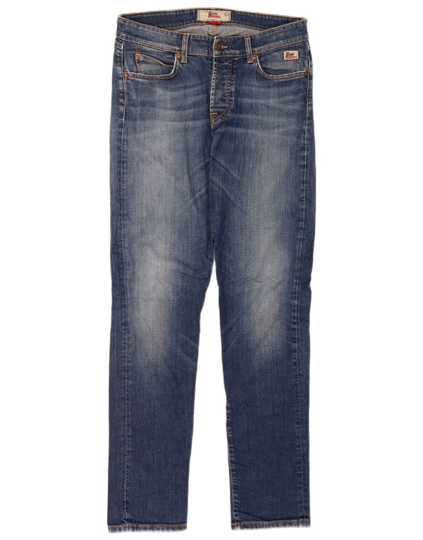 Roy Rogers Mens Slim Jeans W32 L32 Blue Cotton