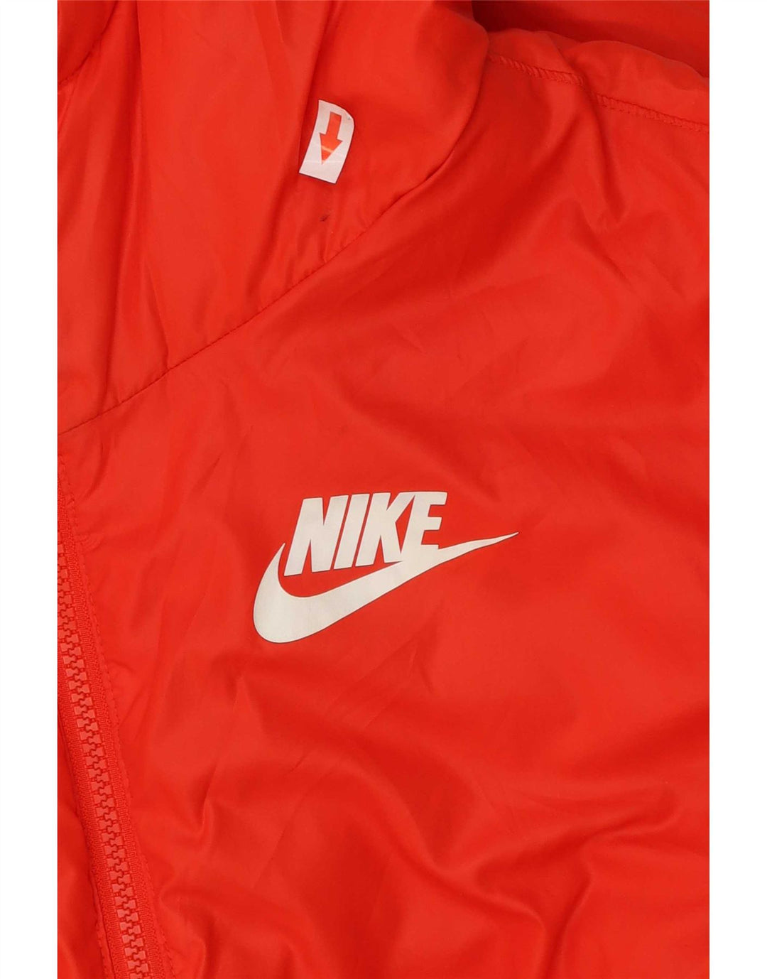 Nike Womens Oversized Graphic Reversible Padded Coat UK 10 Small Orange