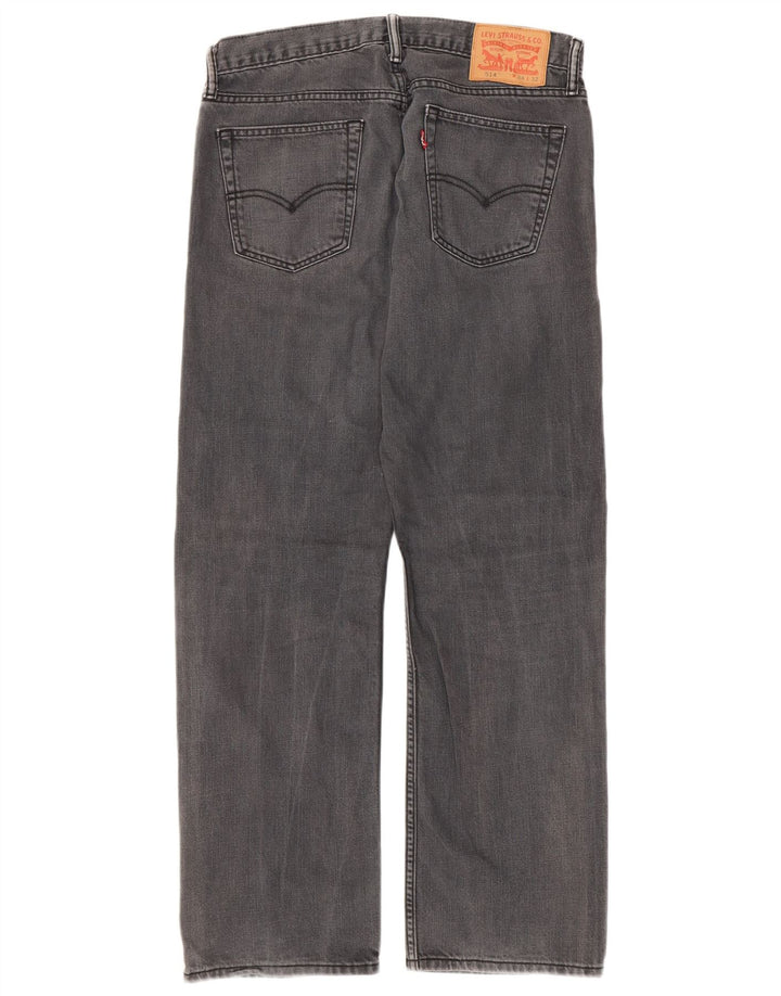 LEVI'S Mens 514 Straight Jeans W34 L32 Grey Cotton