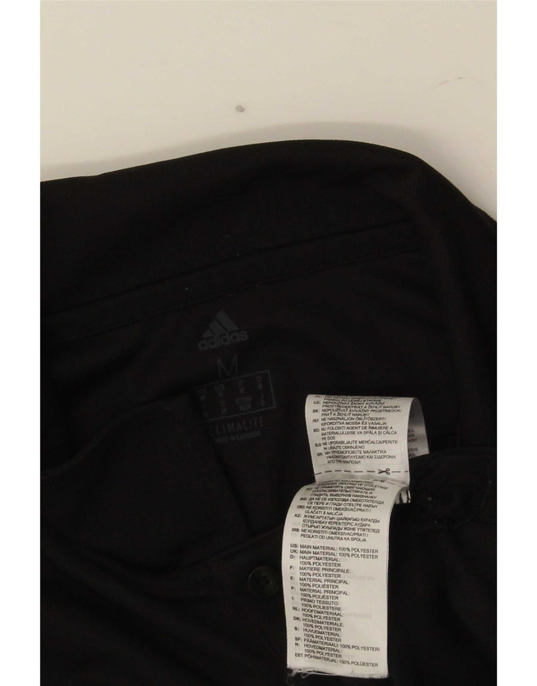 Adidas Mens Climalite Polo Shirt Medium Black Polyester