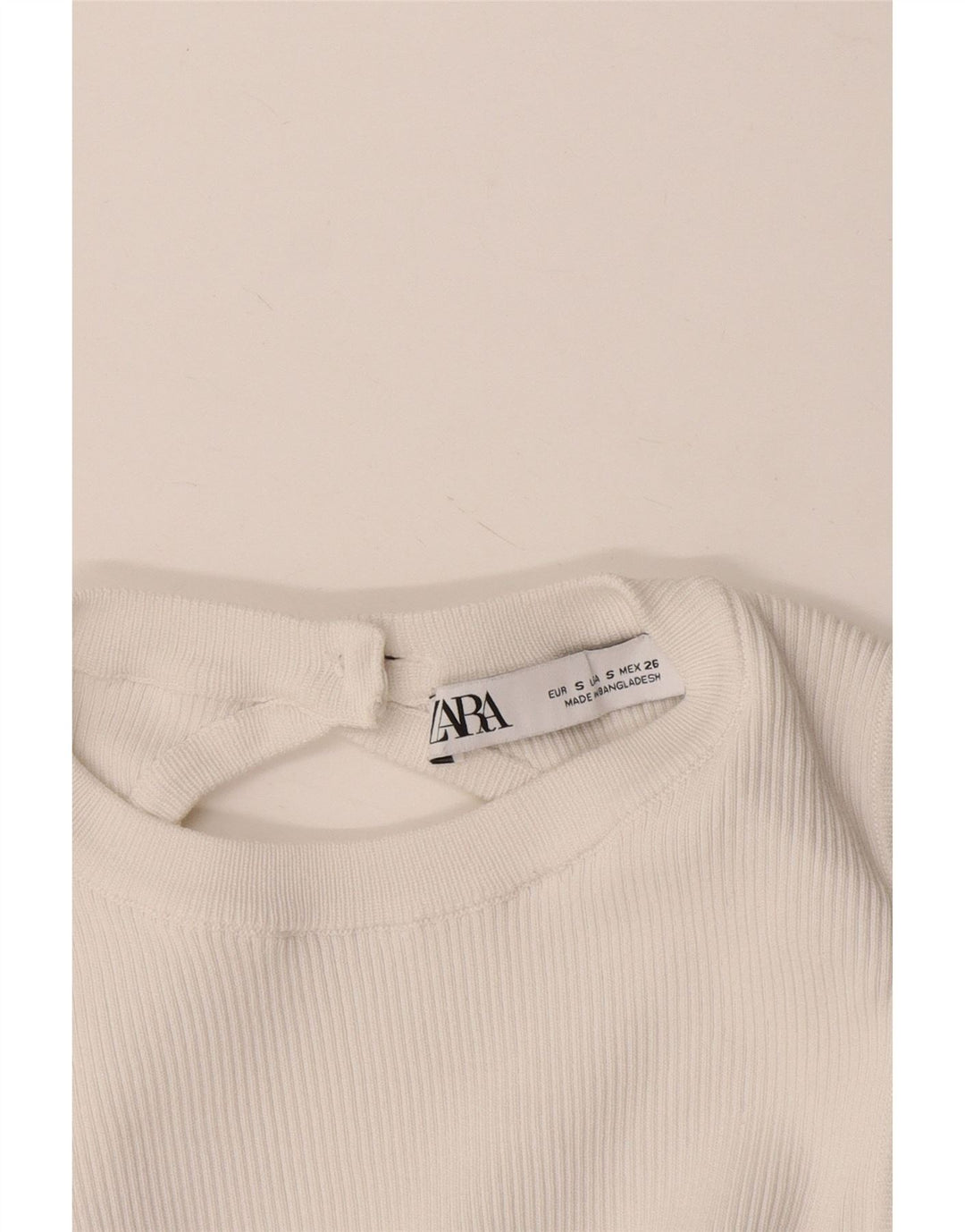 ZARA Womens Sleeveless Jumper Dress UK 8 Small White