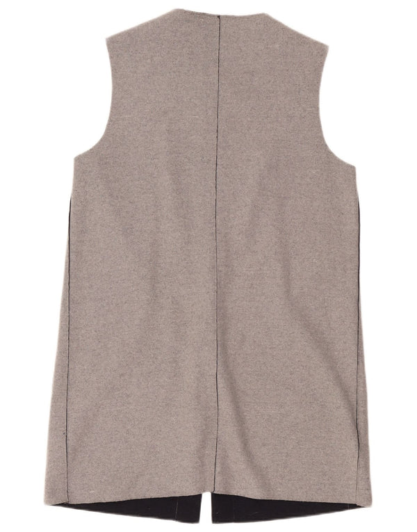 Marks & Spencer Womens Longline Cardigan Sweater UK 14 Medium Grey