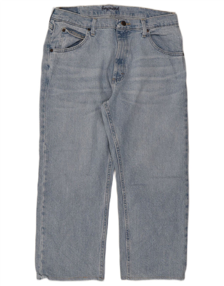 Wrangler Mens Cropped Jeans W34 L23 Blue Cotton