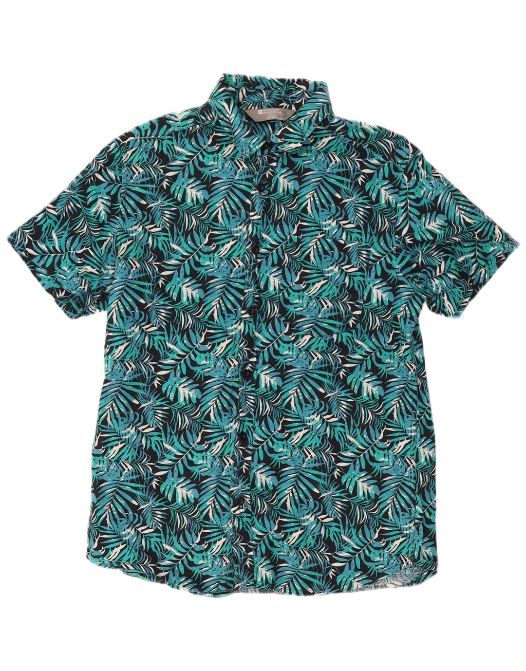 Mountain Warehouse Mens Short Sleeve Shirt Medium Turquoise Floral Hawaiian