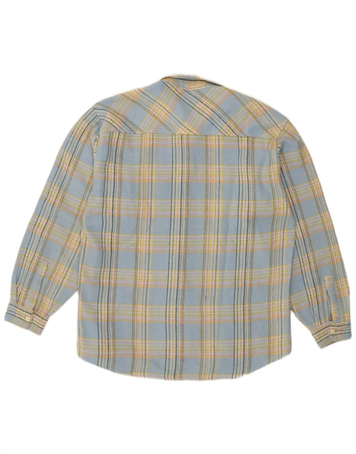 Vagabond Mens Overshirt Flannel Shirt Medium Blue Check