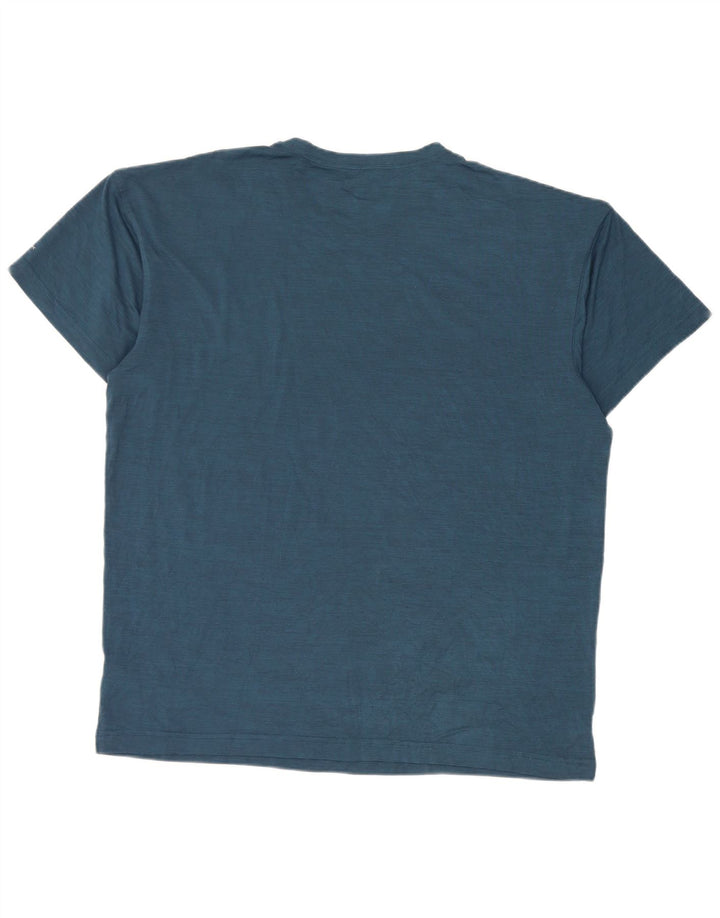 Columbia Mens T-Shirt Top Large Blue Polyester