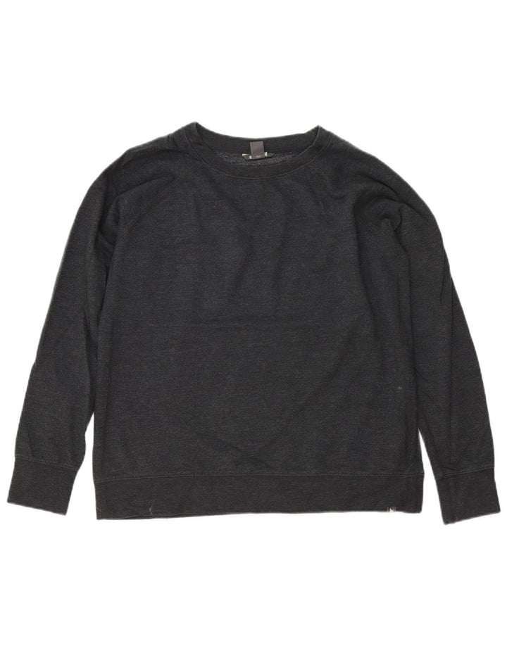 Eddie Bauer Womens Loose Fit Sweatshirt Jumper UK 14 Medium Grey Cotton