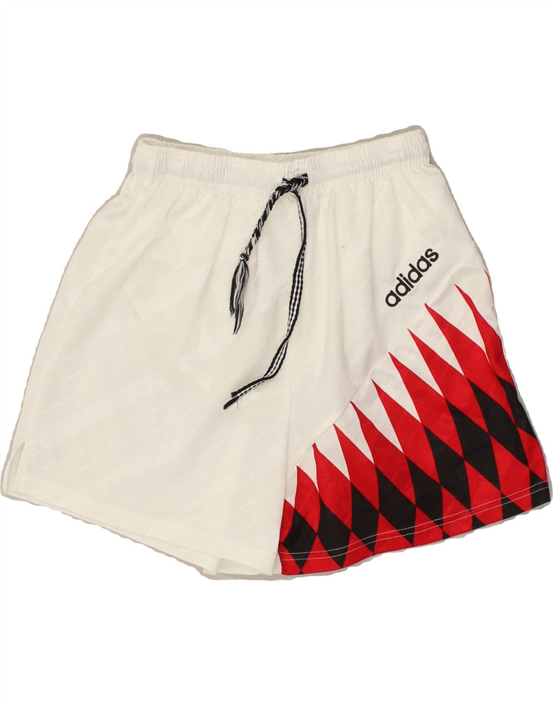 ADIDAS Boys Sport Shorts 13-14 Years White Polyester | Vintage Adidas | Thrift | Second-Hand Adidas | Used Clothing | Messina Hembry 