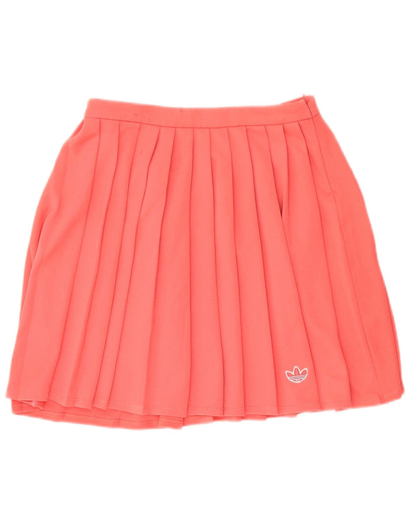 Adidas Womens Knife Pleated Skirt UK 12 Medium W28 Pink
