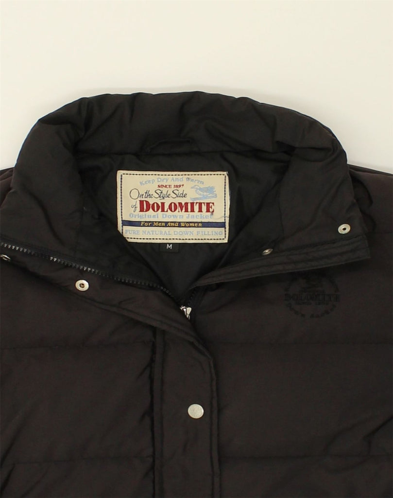 DOLOMITE Womens Padded Jacket UK 14 Medium Black Polyester | Vintage Dolomite | Thrift | Second-Hand Dolomite | Used Clothing | Messina Hembry 