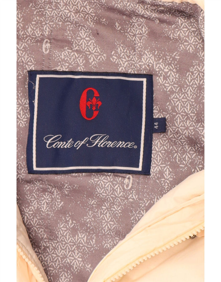 CONTE OF FLORENCE Womens Windbreaker Coat IT 44 Medium Off White Polyester